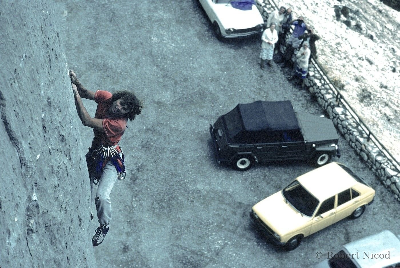 Escalade — Denis Garnier, « Miroir du fou », Verdon 1983