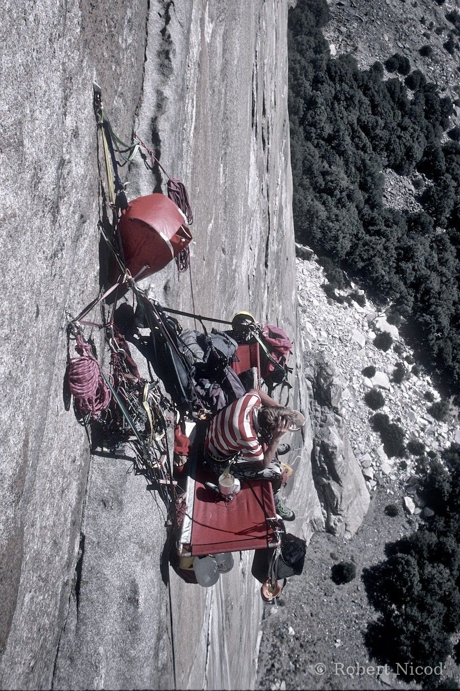 Escalade — 1h30 pour installer le bivouac, El Capitan 1987