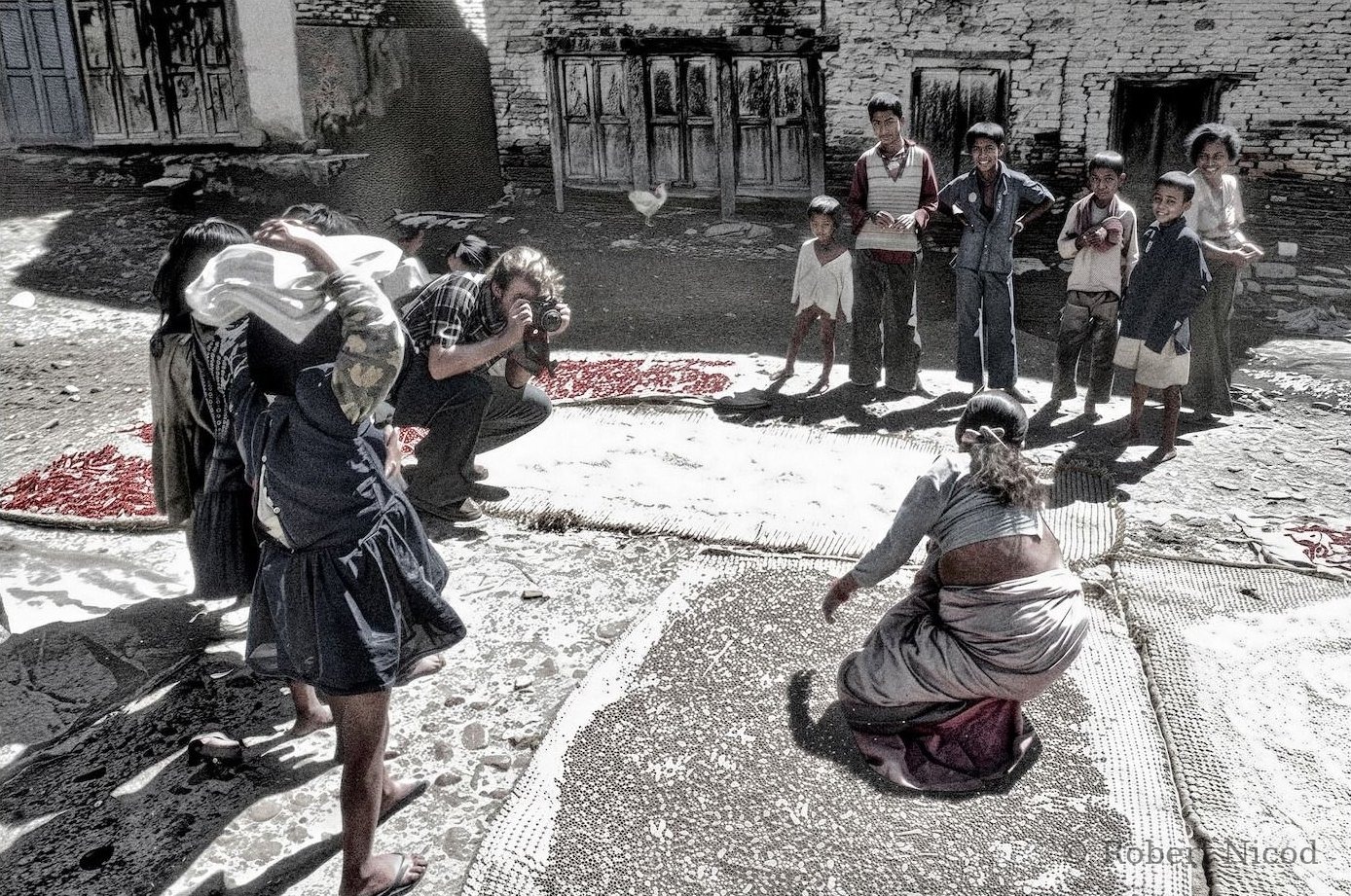 Des touristes en Asie — Capture du photographe, Pashupatinath 1977