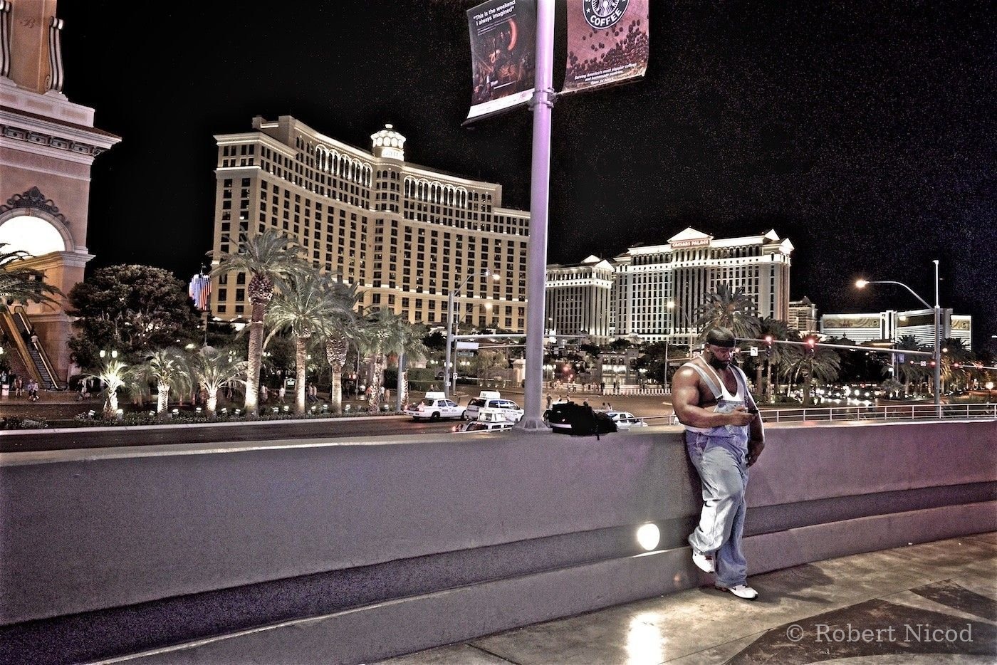 Villes de l'Ouest — Au calme du strip, face au Caesars Palace, Las Vegas, Nevada 2014