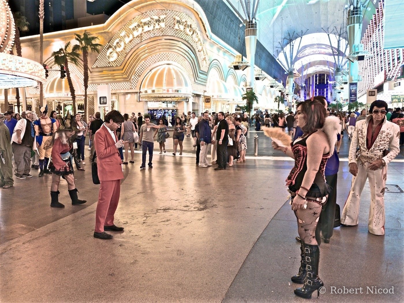 Villes de l'Ouest — Vie nocturne à Fremont Street, Las Vegas, Nevada 2014
