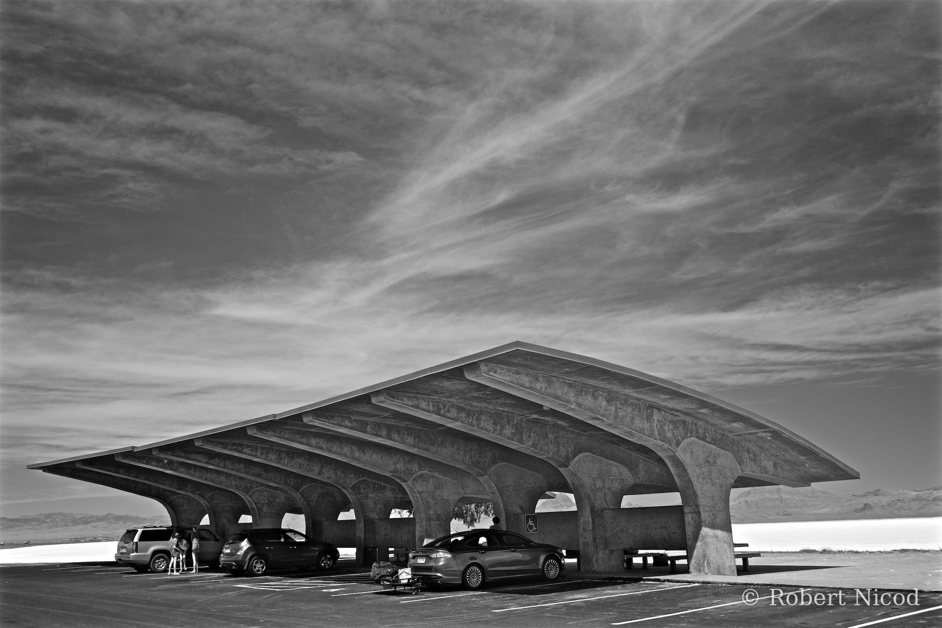 Des touristes à l'Ouest — Parking-Sculture, Bonneville Salt Flats, Utah
