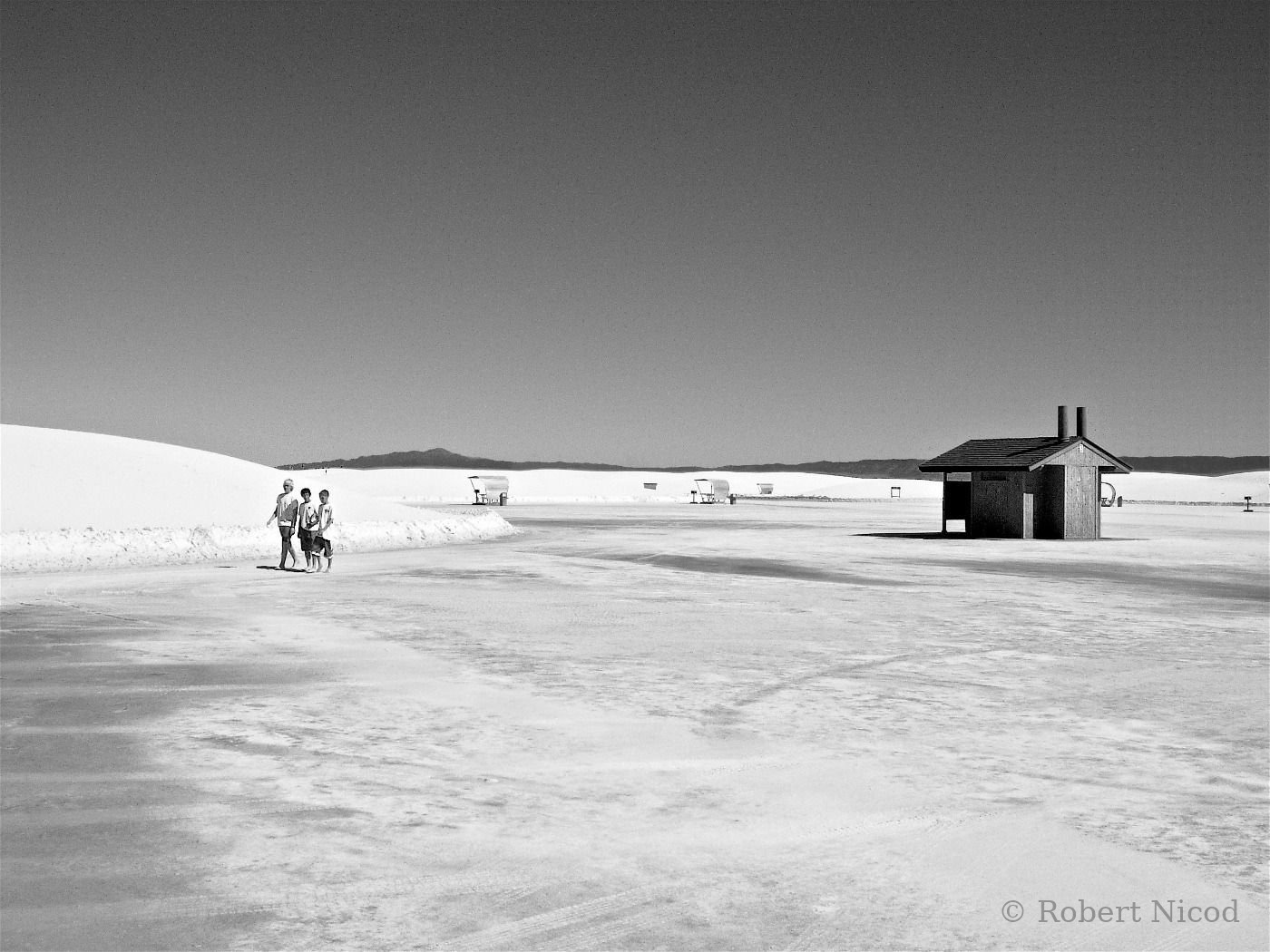 Des touristes à l'Ouest — Aire de piquenique, White Sands, Nouveau-Mexique